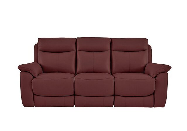 World of Leather - Echo Leather 3 Seater Power Recliner Sofa - BV Deep Red
