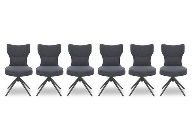 Carrera Set of 6 Swivel Dining Chairs
