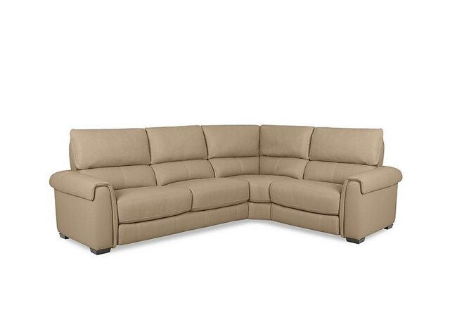 World of Leather - Nixon Leather Right Hand Facing Corner Sofa - Nude
