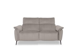 Jude Fabric 2 Seater Power Recliner Sofa with Power Headrests, Power Lumbar and Heated Seats - Opulence Silver