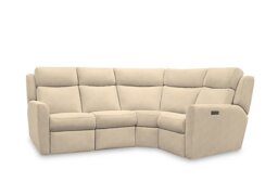 G Plan - Wren Small Fabric Power Recliner Right Hand Facing Corner Sofa with Power Headrests and Power Lumbar - Stingray Linen