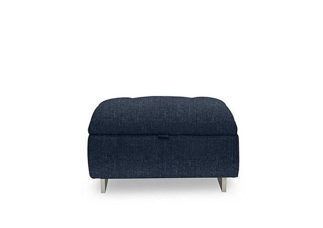 Moet Large Fabric Storage Footstool - Anivia Blue