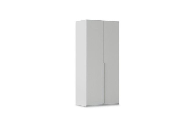 Rauch - Haven 101cm 2 Door Hinged Wardrobe with Décor Doors - Silk Grey/Silk Grey Front