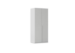 Rauch - Haven 101cm 2 Door Hinged Wardrobe with Décor Doors - Silk Grey/Silk Grey Front