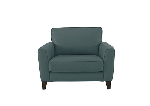 Ideal Home - Brondby NC Leather Cuddle Chair - BV Lake Green