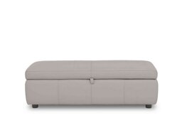 World of Leather - Stark 150cm BV Leather Blanket Box - Silver Grey