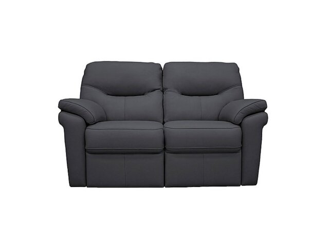 G Plan - Seattle 2 Seater Leather Power Recliner Sofa - Cambridge Petrol Blue