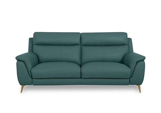 World of Leather - Eclipse Leather 3 Seater Sofa - Lake Green