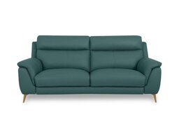 World of Leather - Eclipse Leather 3 Seater Sofa - Lake Green