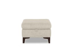 Zoom Fabric Storage Footstool - Weave Stone