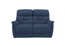 Chicago 2 Seater Fabric Power Recliner Sofa - Blue