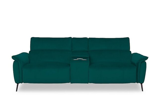 Jude Fabric 3 Seater Power Recliner Sofa with Smart Console and Power Headrests - Opulence Teal