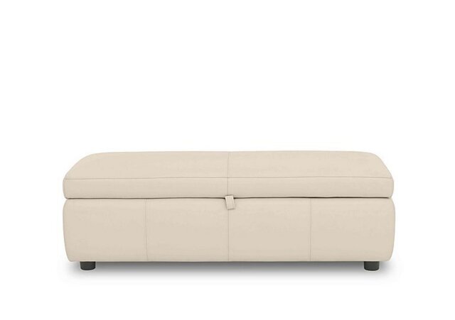 World of Leather - Tyrell 150cm NC Leather Blanket Box - NC Bisque - Bedroom Furniture - In Time for Christmas