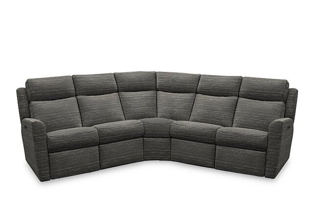 G Plan - Wren Large Fabric Power Recliner Corner Sofa with Power Headrests and Power Lumbar - Victoria Slate