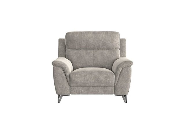 Contempo Fabric Power Recliner Armchair - Grey