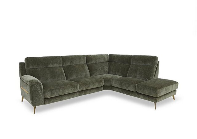 Eclipse Fabric Right Hand Facing Corner Sofa with Chaise End Storage