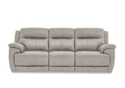 Touch 3 Seater Heavy Duty Fabric Power Recliner Sofa with USB Ports - Grey