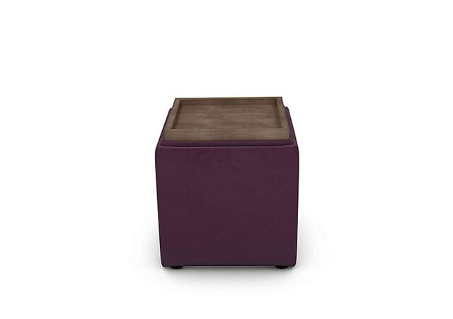 The Lounge Co. - Bronwyn Storage Cube Tray Stool - Frosted Grape Vot