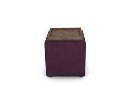 The Lounge Co. - Bronwyn Storage Cube Tray Stool - Frosted Grape Vot