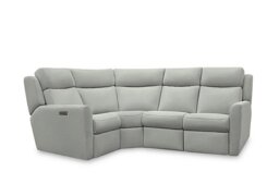 G Plan - Wren Small Fabric Power Recliner Left Hand Facing Corner Sofa with Power Headrests and Power Lumbar - Stingray Charcoal