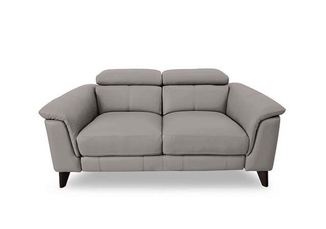 World of Leather - Wade 2 Seater BV Leather Sofa - Silver Grey