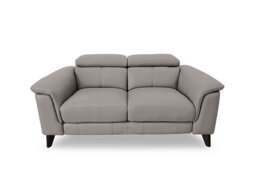 World of Leather - Wade 2 Seater BV Leather Sofa - Silver Grey