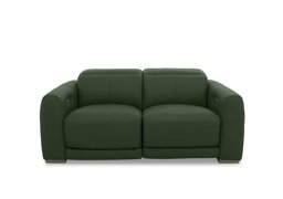 World of Leather - Edison Leather 2 Seater Power Recliner Sofa with Power Headrests and Lights