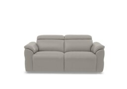 Dolomite 3 Seater Leather Sofa with Power Recliner - New Grey