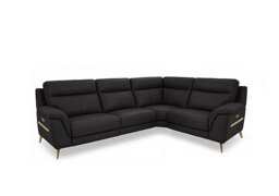 World of Leather - Eclipse Small Leather Power Recliner Right Hand Facing Corner Sofa with Power Headrests - Shale Grey - Sofas and Armchairs