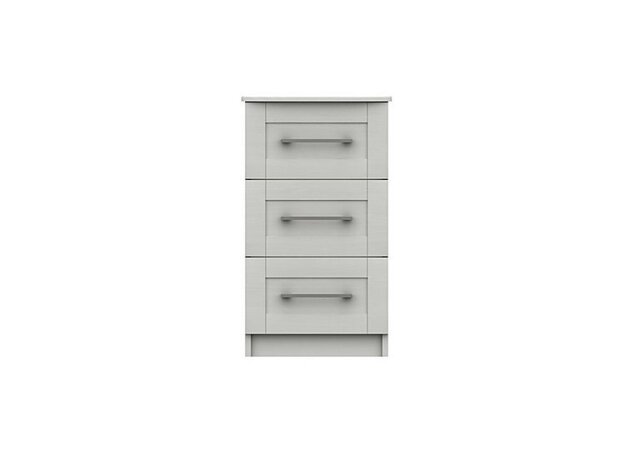 London Bedrooms - Fenchurch 3 Drawer Bedside Chest - White