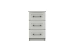 London Bedrooms - Fenchurch 3 Drawer Bedside Chest - White