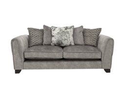 Mariah 3 Seater Fabric Scatter Back Sofa - Dapple Silver