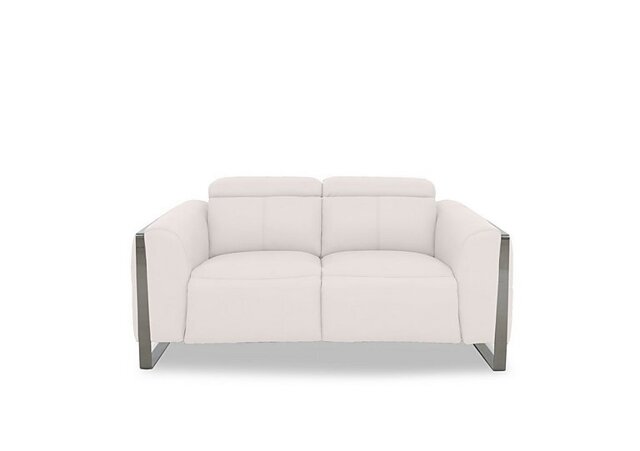 Gisella Leather 2 Seater Sofa - Cotton