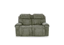 World of Leather - Hollywood Fabric 2 Seater Power Recliner Sofa with Power Headrests and Storage Arms - Olive Green