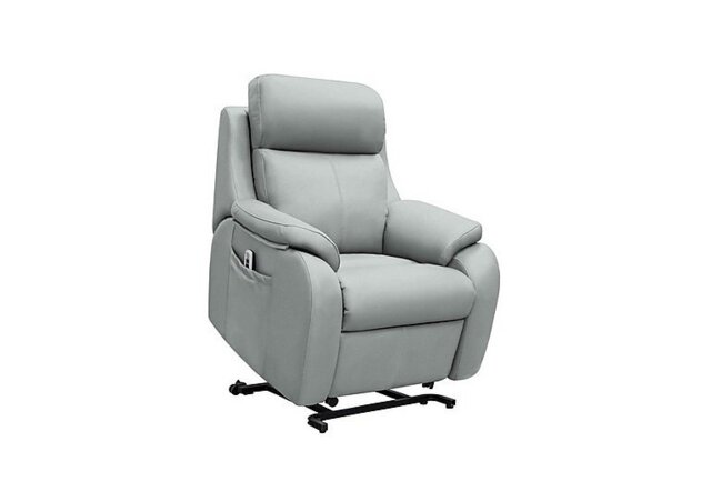 G Plan - Kingsbury Large Leather Lift and Rise Chair - Cambridge Grey