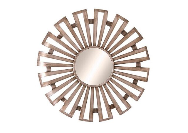 Akino Antiqued Silver Sunburst Mirror