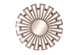 Akino Antiqued Silver Sunburst Mirror