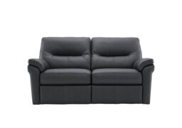 G Plan - Seattle 3 Seater Leather Power Recliner Sofa with Power Lumbar and Heated Seats - Cambridge Petrol Blue