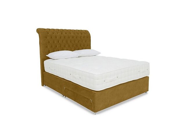 Highgrove - Sanctum Nature 2000 2 Drawer Divan Set with Johnstone Headboard - Super King - Aston Saffron
