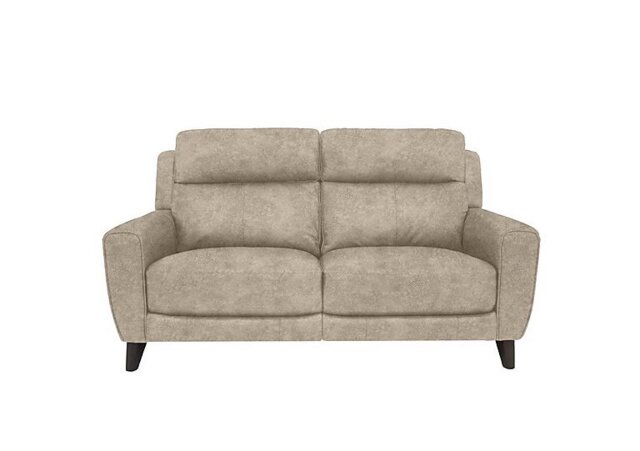 Comfort Story - Zen 2 Seater Fabric Recliner Sofa with Headrests and Power Lumbar - Cream