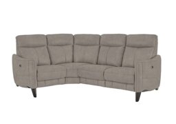 Compact Collection Petit Fabric Power Recliner Left Hand Facing Corner Sofa - Silver