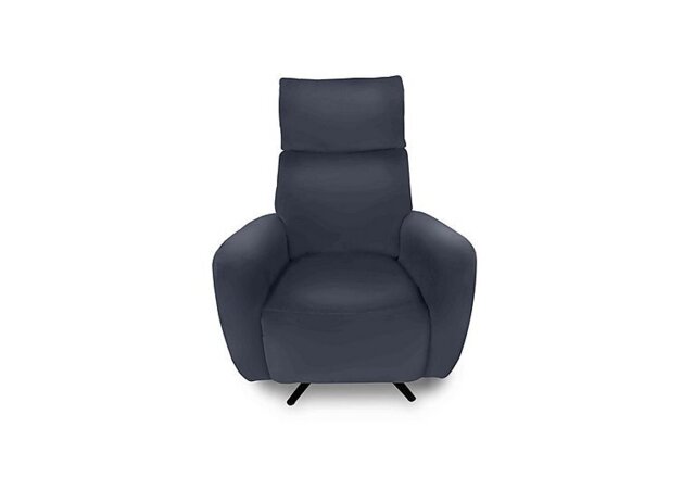 World of Leather - Designer Chair Collection Granada NC Leather Power Recliner Swivel Chair with Massage Feature - NC Ocean Blue