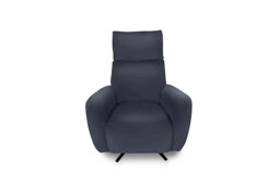 World of Leather - Designer Chair Collection Granada NC Leather Power Recliner Swivel Chair with Massage Feature - NC Ocean Blue