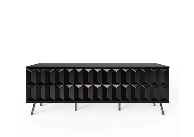 Alpha TV Unit with SMART LED Lighting - Black