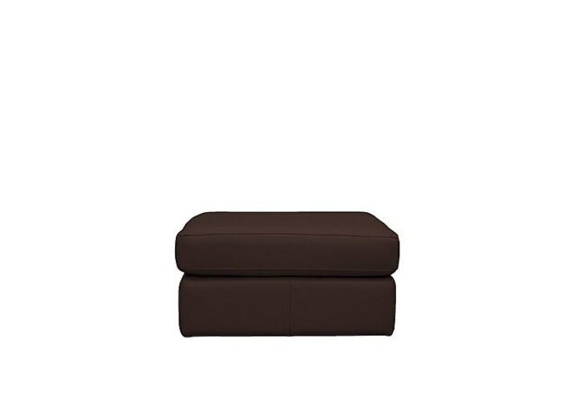 G Plan - Seattle Leather Storage Footstool - Capri Oak