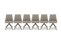 Icon Set of 6 Swivel Dining Chairs