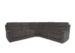 Springer Fabric Large Power Recliner Corner Sofa - Dark Grey