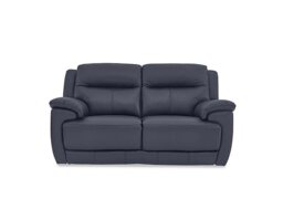 World of Leather - Touch 2 Seater BV Leather Sofa - BV Ocean Blue
