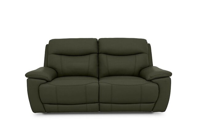 Sloane Leather 3 Seater Power Recliner Sofa with Power Headrests - Oslo Pine