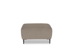 Nicoletti - Milano Fabric Footstool - Coupe Nocciola with Titanium Feet
